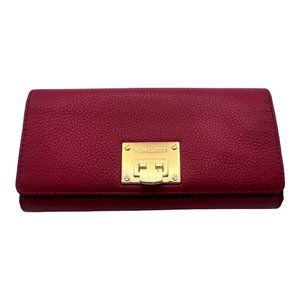 Michael Kors red zip wallet